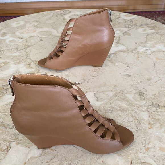 Kelsi Dagger Innis Wedge Leather Boots Booties - Picture 4 of 14